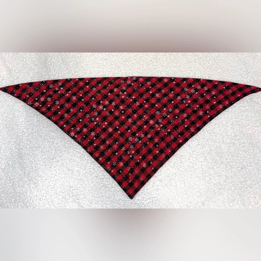 Large dog bandana gingham print